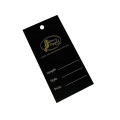 High quality personal printed logo matte finish white coated paper hair tag swing garment tags